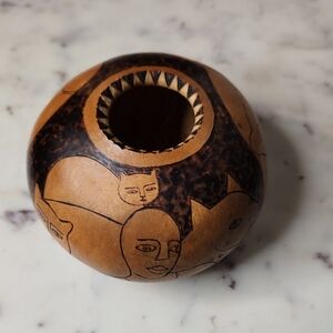 STUNNING | Gretchen 6/96 | Hand Carved | Burned | Gourd